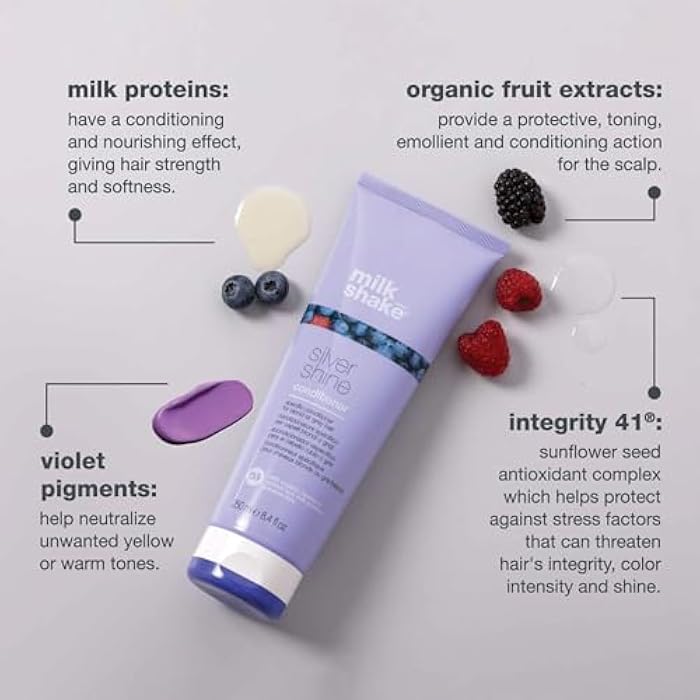 Milk Shake milk_shake Silver Shine Purple Conditioner for Blonde Hair - Blonde Toner for Brassy Hair - Image 3